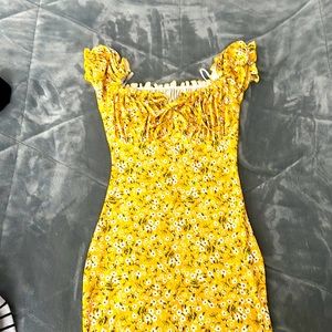 Cute yellow mini dress